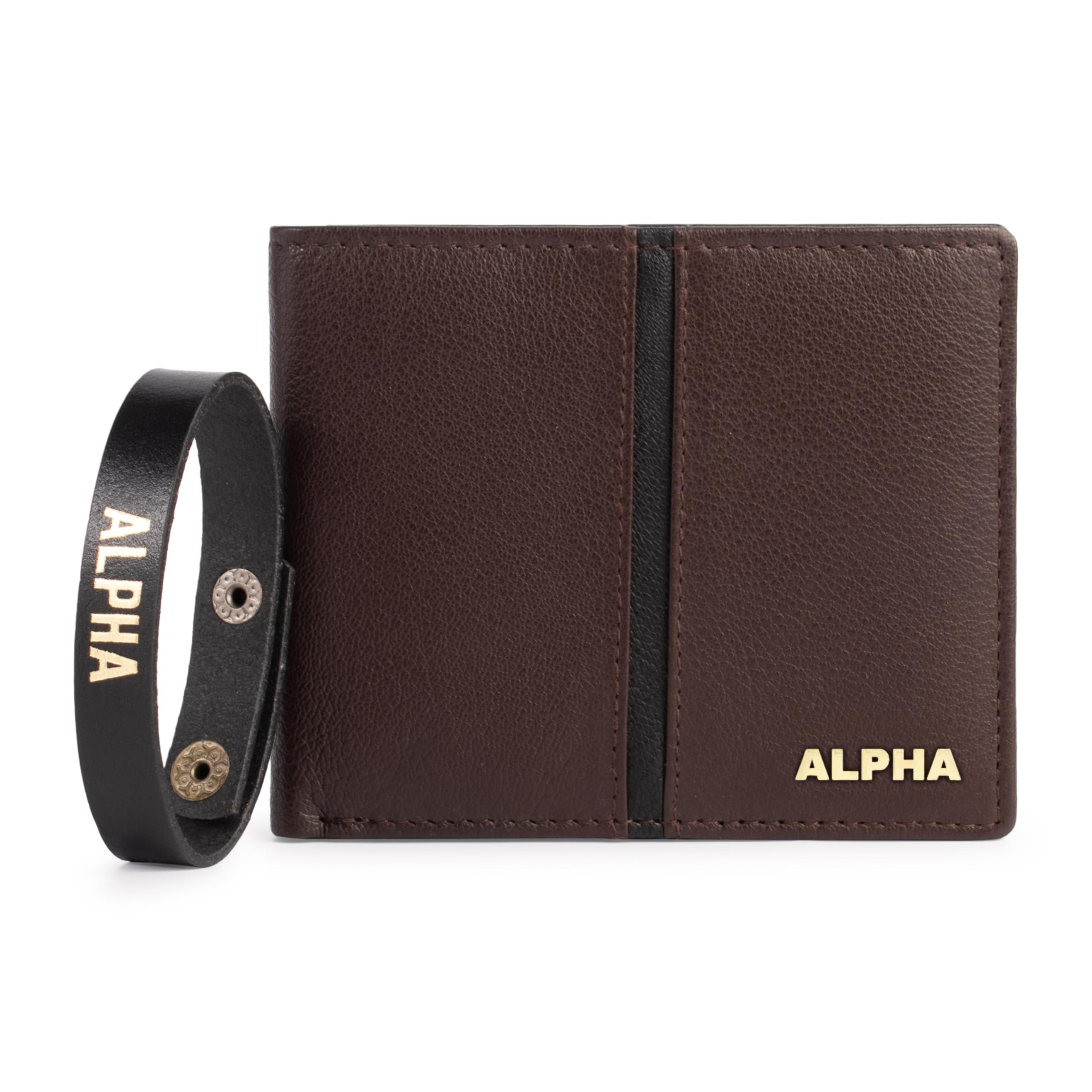 ALPHA INDUSTRIESAlpha Premium Leather Mens Wallet | 100% Ethically Sourced Top Grain Leather | Luxury Craftsmanship | Smart Design | RFID Protection | Blending Style with Functionality | Business | Style 10, Black