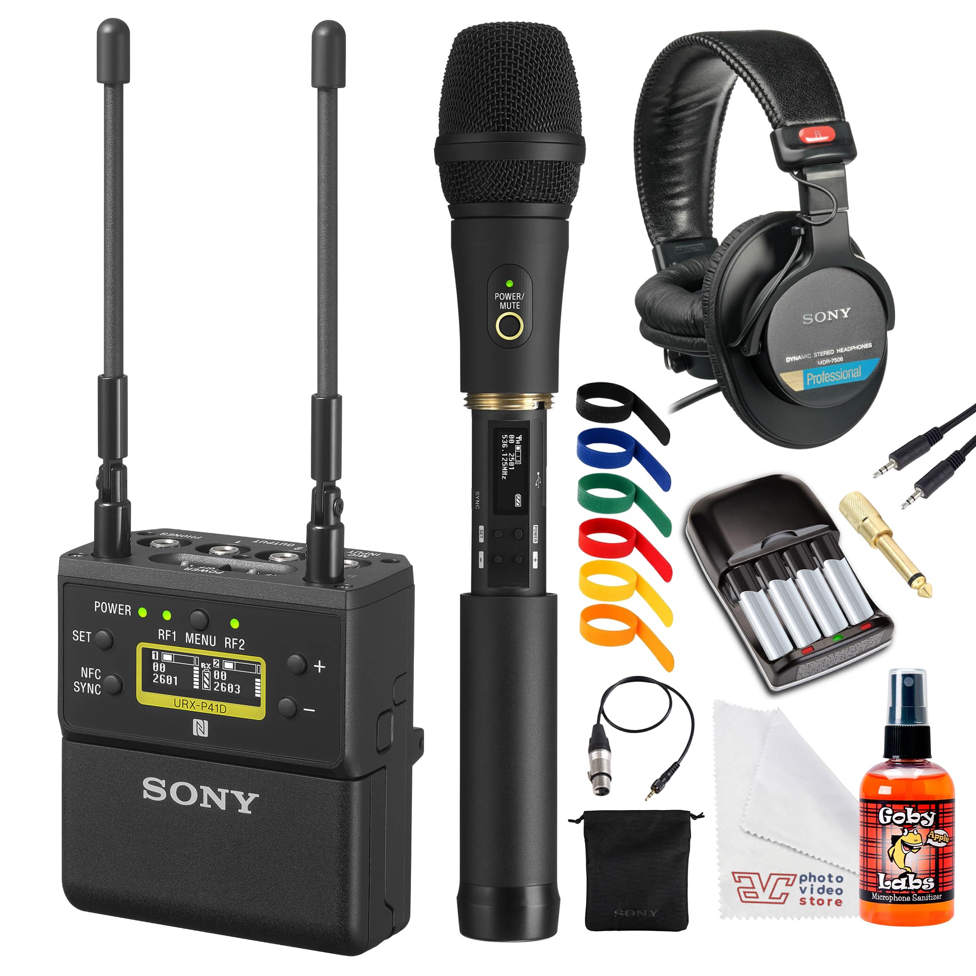 Sony URX-P41D Dual-Channel Camera-Mount Wireless Receiver (UC25 Bundle
