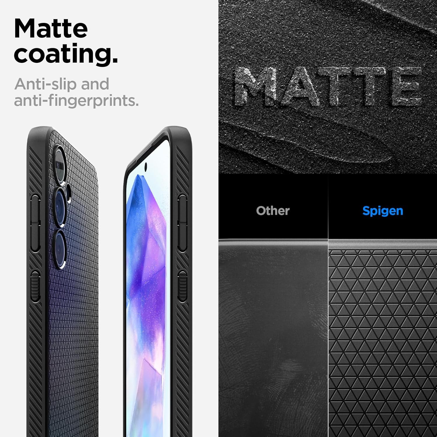 Spigen Liquid Air Designed for Galaxy A55 5G Case (2024) - Matte Black