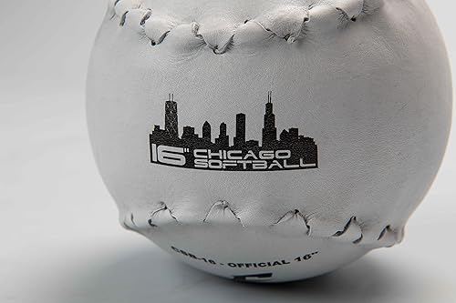 Miniatura 5 de Champro Chicago Softbol (blanco, 16 pulgadas)