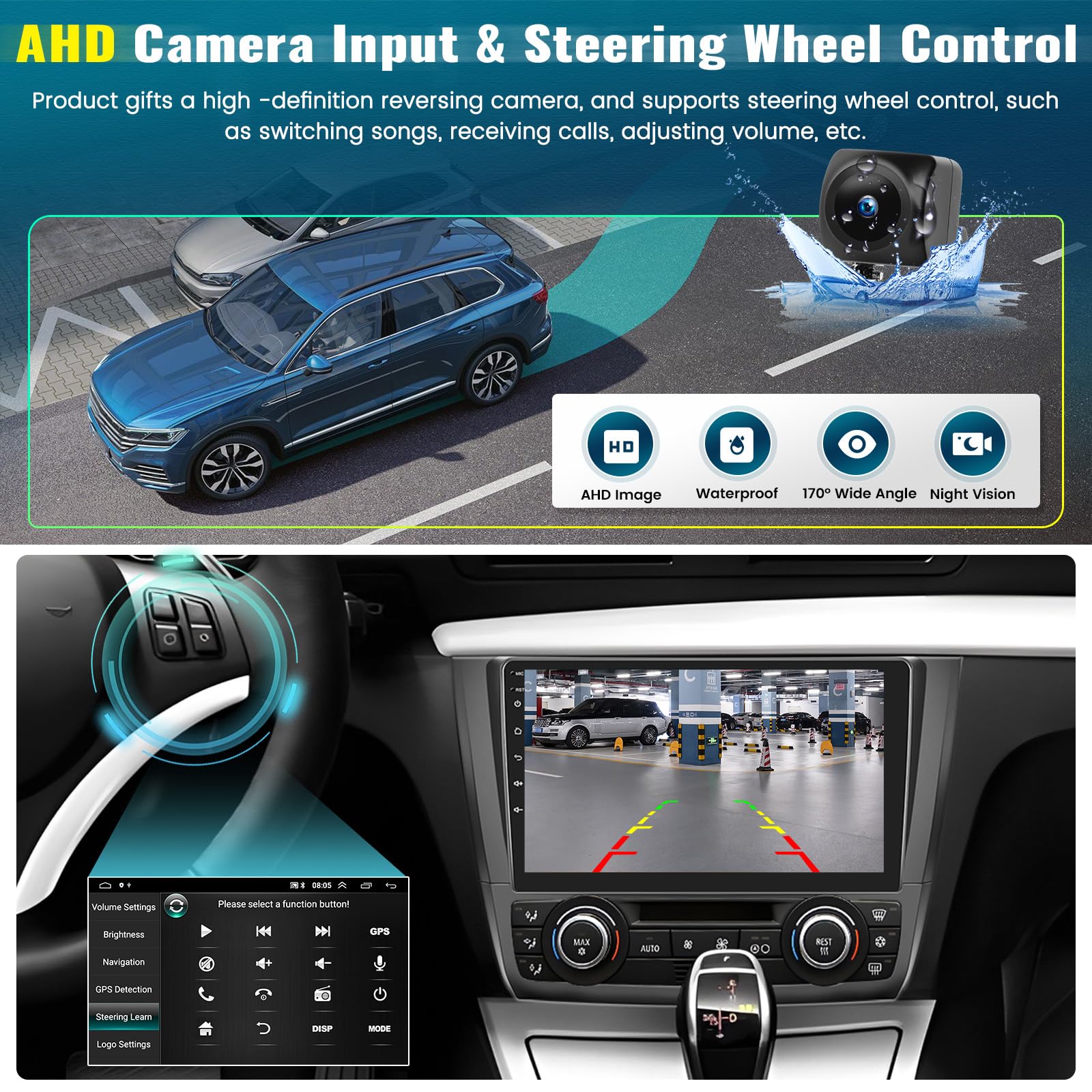 2G 32G] CAECHO Android 11 autoradio pour BW 1 série E81 E82 E87 E88