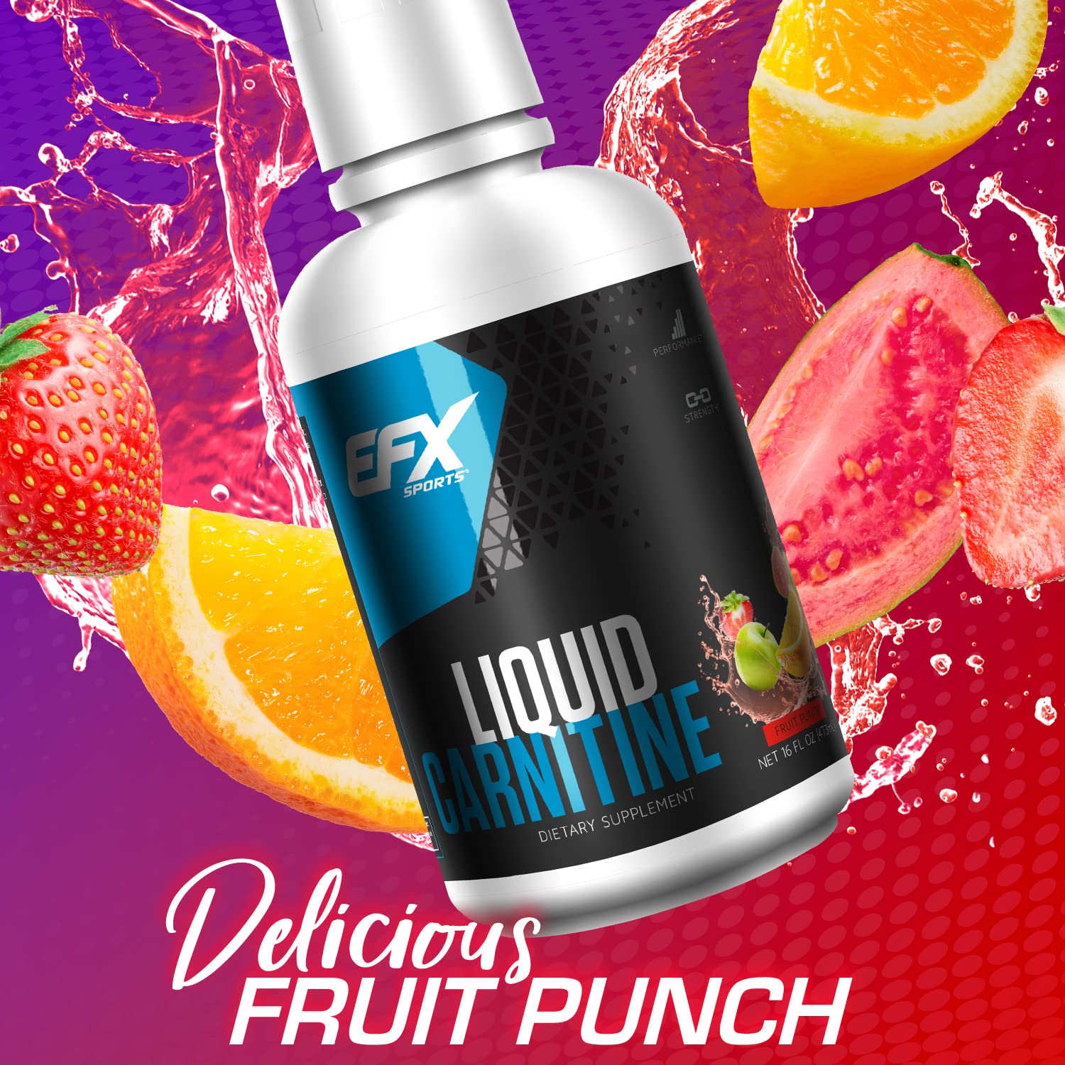 Amazon.com: EFX Sports L-Carnitine Liquid 1500mg, Improve Performance and  Strength, Vitamin B5 (31 Servings, Fruit Punch) : Everything Else
