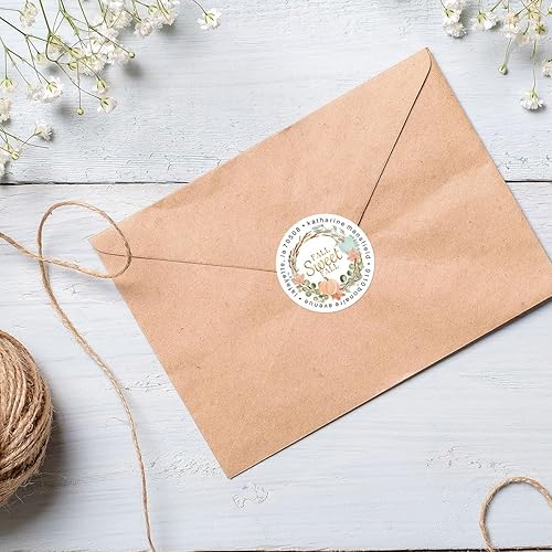 Miniatura 8 de Friendly Robin - Etiquetas de dirección personalizadas de lujo, juego de 144 (4 diseños), autoadhesivas, etiquetas grandes de selección de hojas