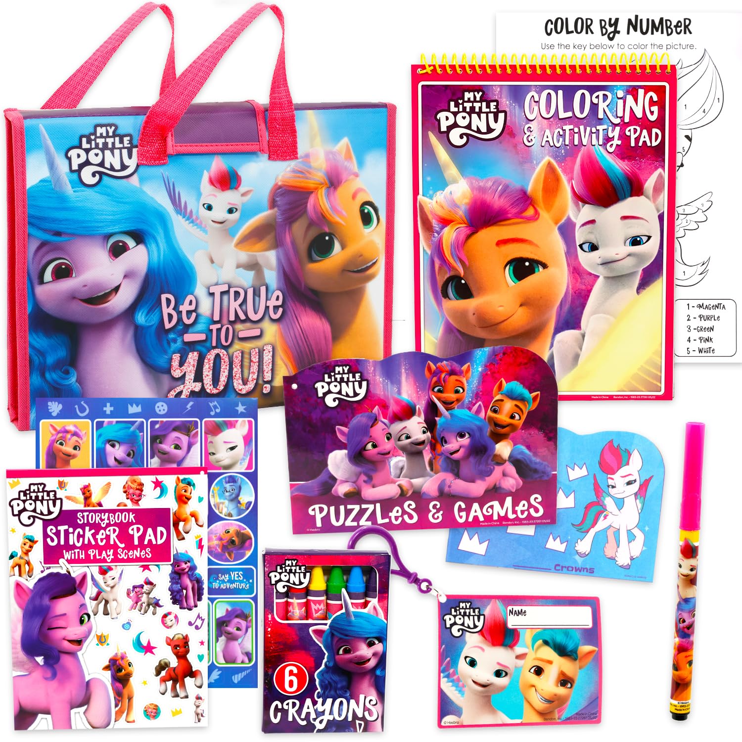 Activités My Little Pony : set portfolio avec coloriages et stickers pour enfants