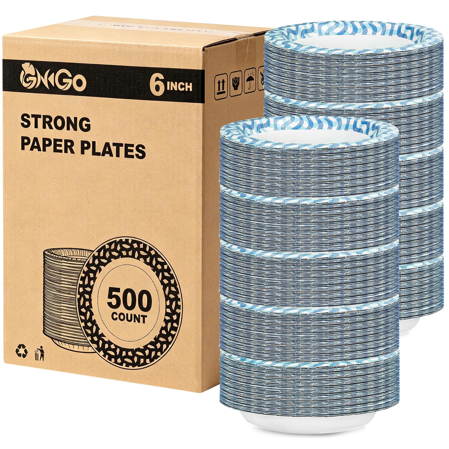 Ginkgo Paper Plates - Bulk Pack of 300 -9 Ginkgo Paper Plates - Bulk Pack of 300 -9