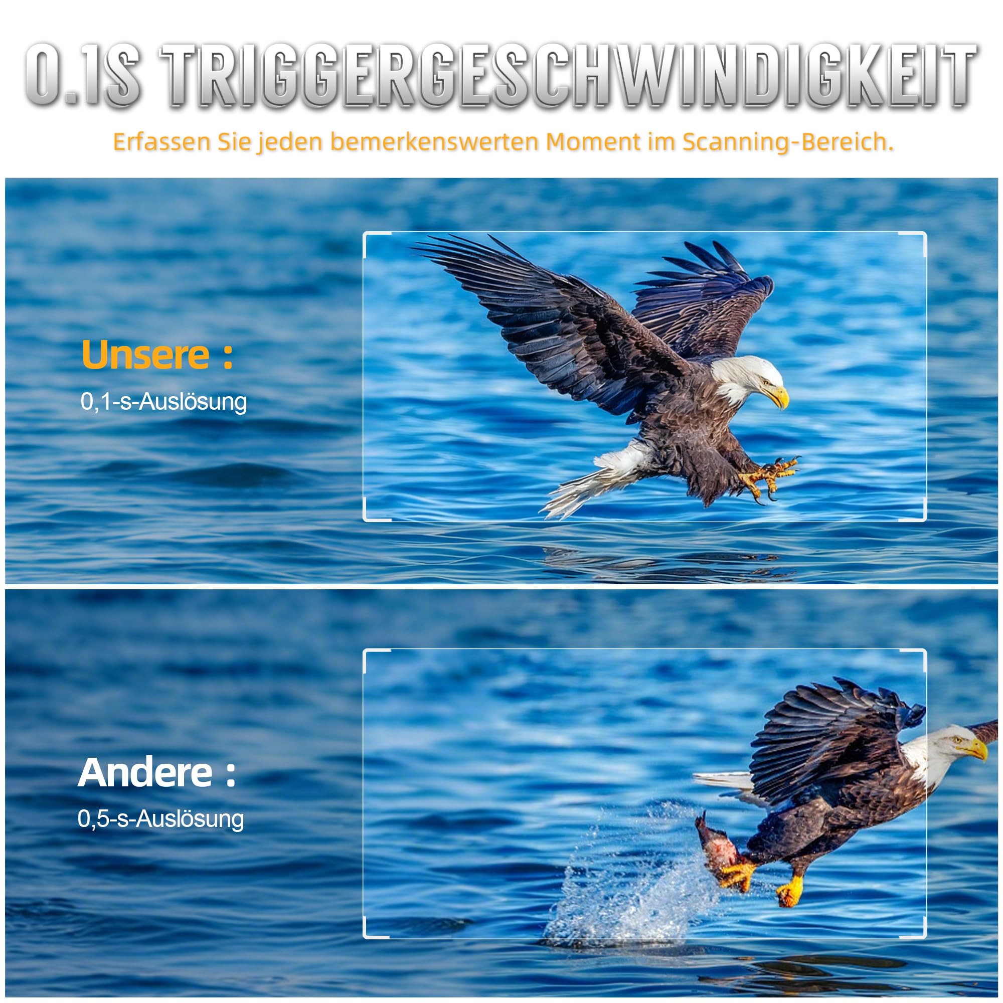 8K Solar Wildkamera mit unbegrenzter kostenloser App, 7800mAh Akku, 850nm Nachtsicht, 0,1S Bewegungserkennung, IP66 wasserdicht, Wildkamera mit 32GB Speicherkarte, Tierkamera | 0,1S Bewegungserkennung, IP66 wasserdicht, Unbegrenzte kostenlose App, Tierkam