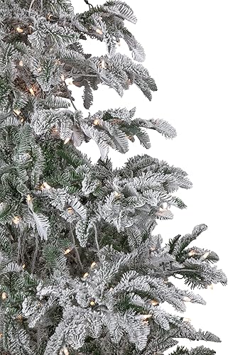 Miniatura 4 de Real Touch Árbol de Navidad artificial de abeto noble Whistler preiluminado, 6.5 pies, luces transparentes