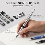Nicpro 11 Pieces Colors 2mm Mechanical Pencil Set, 3 PCS Carpenter Drafting Pencil 2.0 mm for Art Drawing Writing Sketching Construction with 6 Tube Pre-Sharpen 2B & Color Refill, Eraser, Sharpener