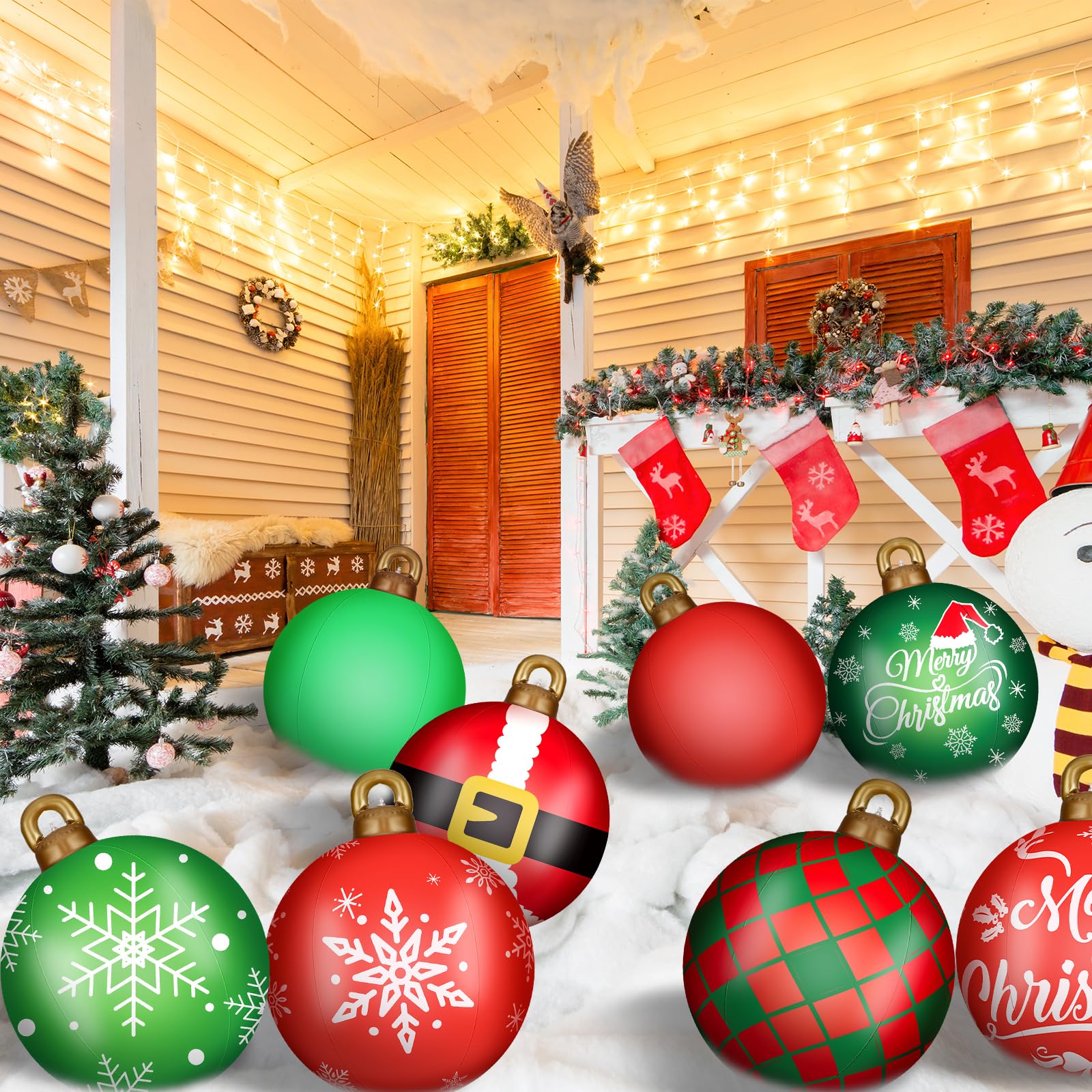Snapklik.com : Jetec 32 Inch Giant PVC Inflatable Christmas Ball ...