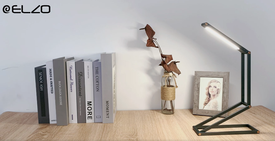 Lampada Da Tavolo LED ELZO - Dimmerabile, USB, Pieghevole, Alluminio (Blu Grigio Scuro) - Foto 11