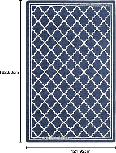 Vista 226 de Safavieh Amherst Collection AMT422B - Alfombra para interiores y exteriores, color gris claro y beige