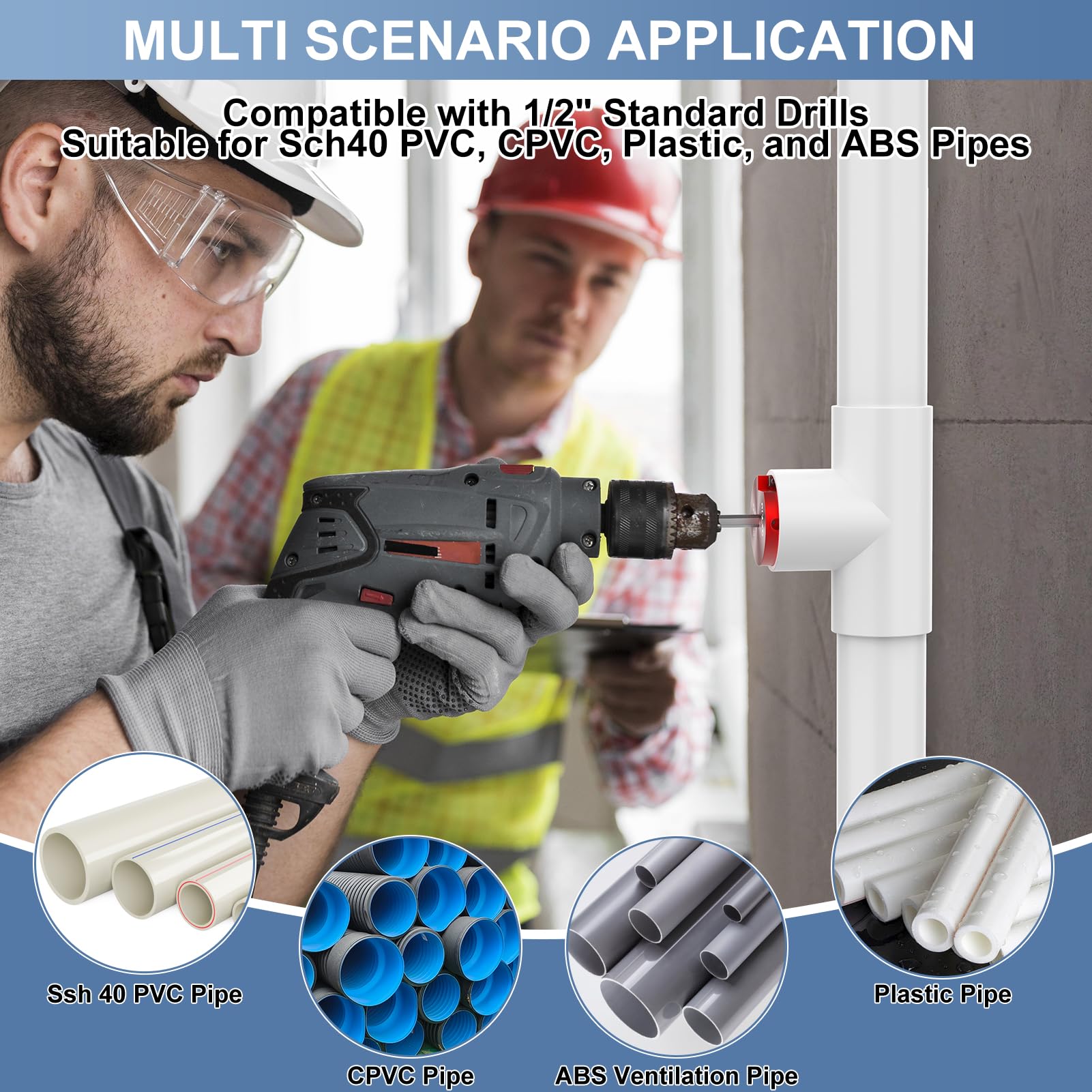 Kit 4 Alésoirs à Inserts Carbure Pour Tuyaux PVC/CPVC/ABS 1-1/2 à 4 Pouces – Professionnel - 3