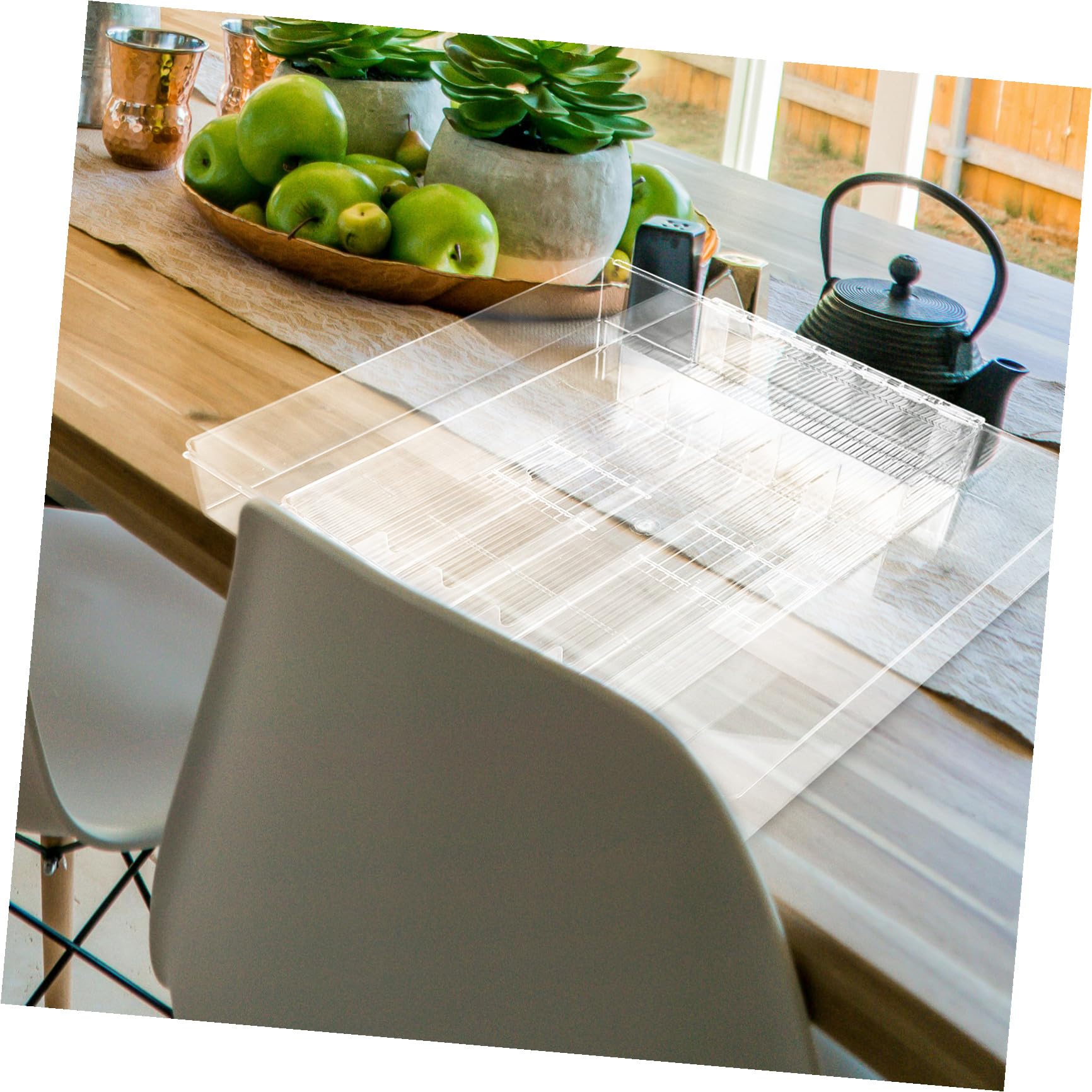 Organizador Extensible para Cubiertos de Cocina Separadores de Acrílico y Múltiples Compartimentos para Cajones y Oficina