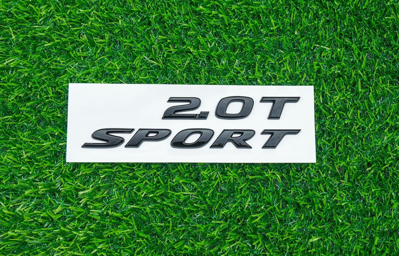 2Pc 2.0T Sport Emblems 3D Badge Nameplate Luggage Rear Letter Trunk Lid Logo Fit for 2018-2021 Car 2.0T Sport 08F20-TVA-100D (Gloss Black)