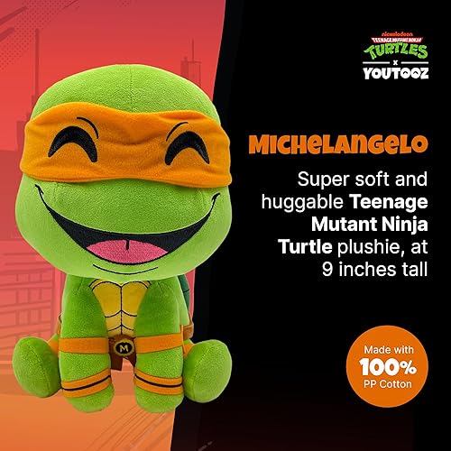 Miniatura 2 de You Tooz Youtooz Michelangelo Ninja Turtles Peluche de 9 pulgadas TMNT de la serie Teenage Mutant, lindo, naranja