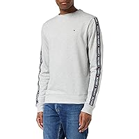Tommy Hilfiger Felpa Uomo senza Cappuccio, Grigio (Grey Heather)