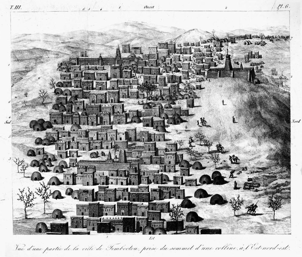 Timbuktu 1828 Nengraving Of Timbuktu Mali 1830 After The Drawing By The French Explorer Ren Cailli Who Was The First European To Visit The City In 1828 And Survive Poster Print by (18 x 24)