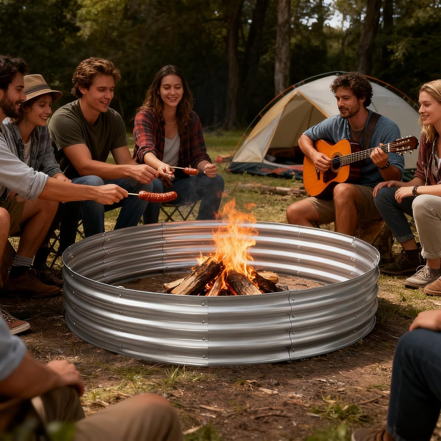 TATAANTY Galvanized Steel Planter Raised Bed - 12 Inch Raised Height 5FT (60 Inch) Large Portable Heavy Duty for Outdoor Backyard, Patio & Camping