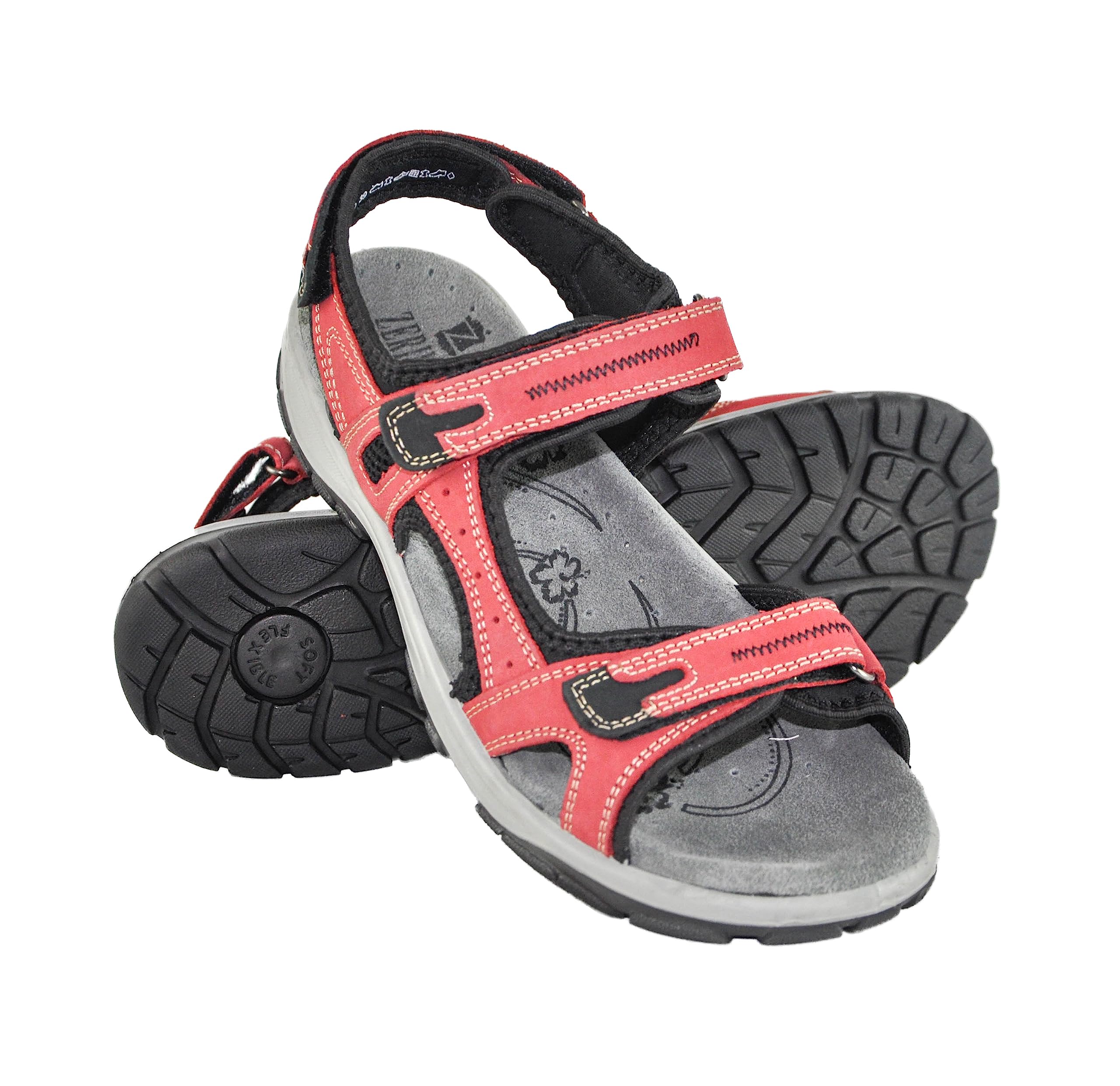 Zerimar Sandalia de Mujer de Trekking | Cierre Ajustable | Sandalias Cómodas | Suela de Goma Antideslizante | Correas Ajustables | Forro Interior de Piel | Altura del Tacón 2 cm