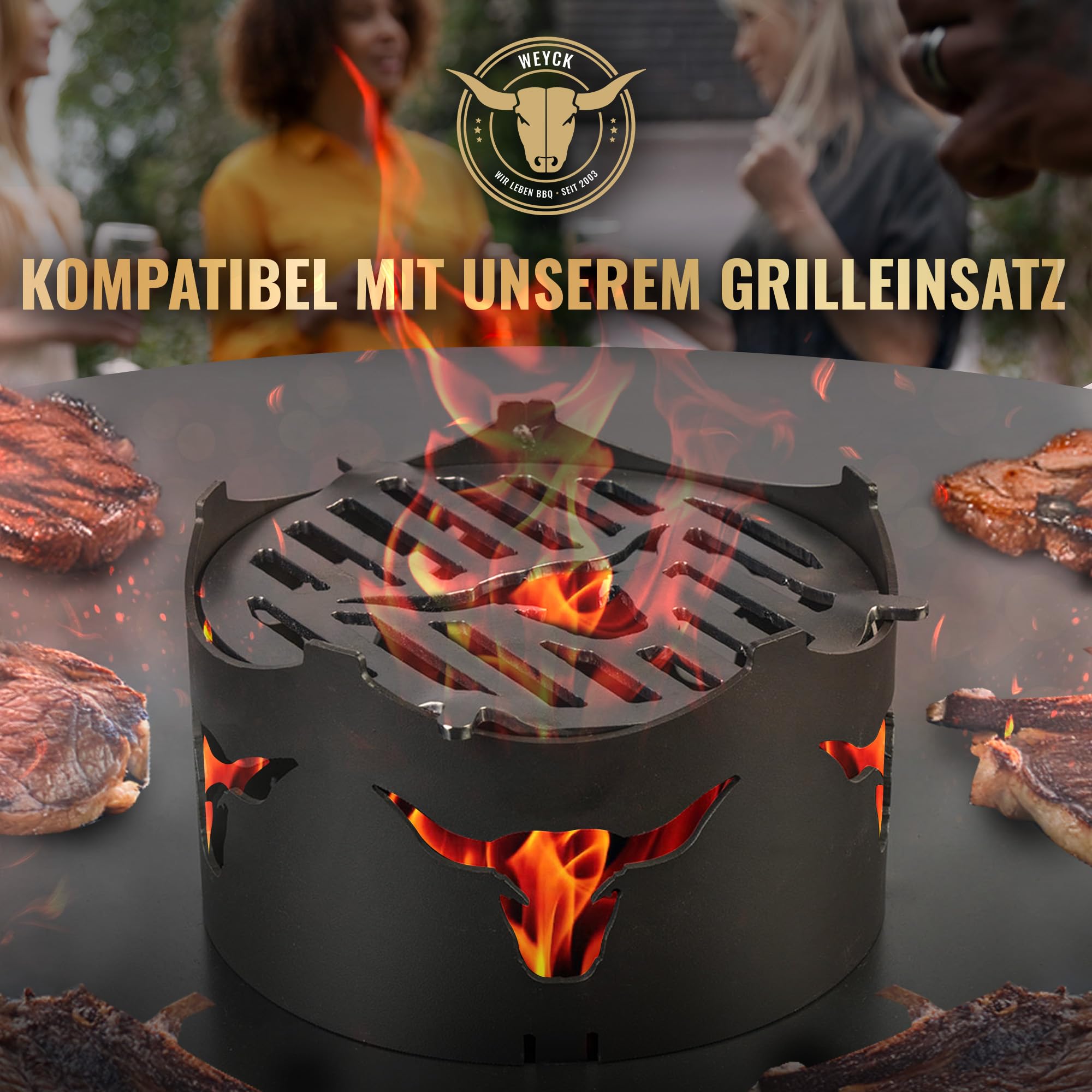 Weyck Wok-Aufsatz "Stier" Ø 20cm für Feuerplatte #161