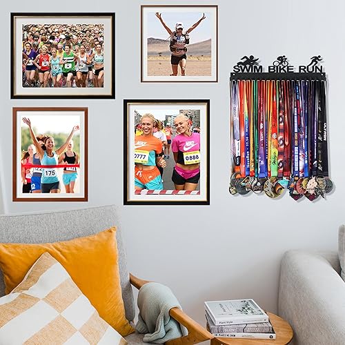 Vista 78 de Goutoports Soporte de exhibición para medallas, She Believed She Could She Did, colgador de pared personalizado para corredor de carreras 06 Gimnasia