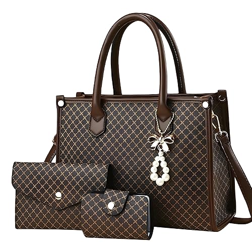 3pcs Purses and Handbags Set for Women, Top Handle Satchel