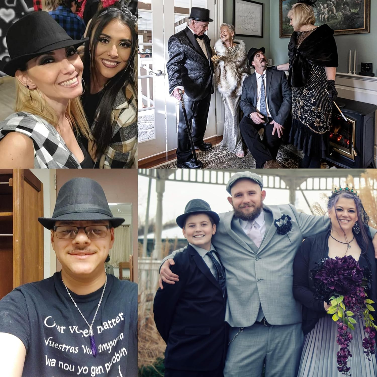 Unisex Timelessly Classic Black Fedora Hat Short Brim Manhattan Structured Trilby Hat Fedoras Hats for Men Women - Image 9