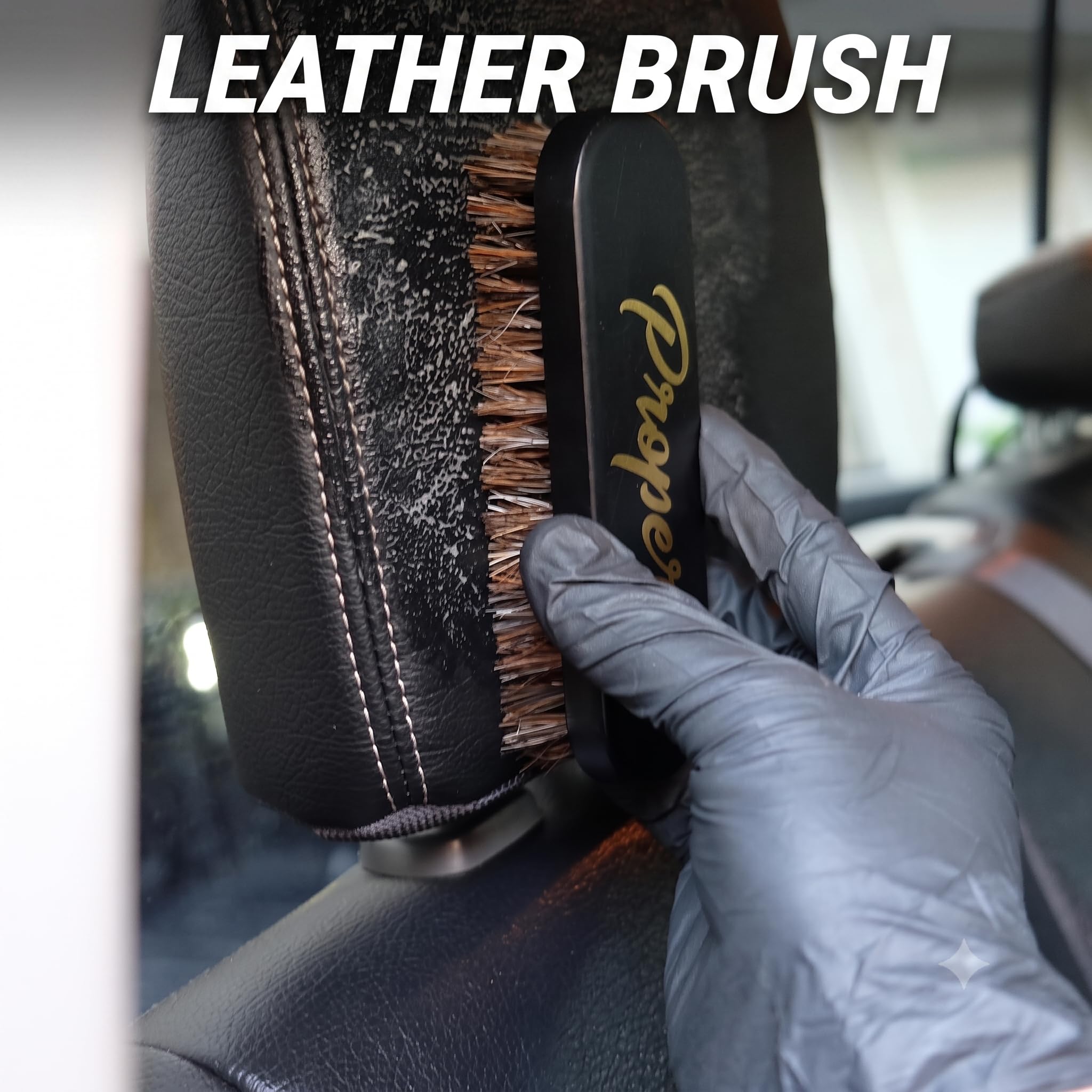 Amazon.co.jp: プレミアム馬毛レザーブラシセット 車のディテール
