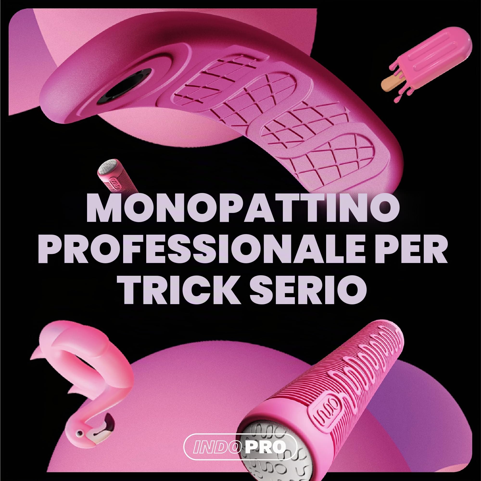 The Indo Trick Scooter – Trampolino Scooter – Monopattino acrobatico per ragazzi, bambini e adulti, per professionisti e principianti – per interni ed esterni