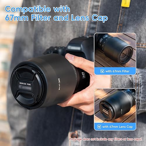 Miniatura 3 de JJC Protector de pantalla de parasol de lente dedicado para Canon RF 3937-15748in F56-8 es USM y EF 2756-11811in f4-56 is II USM reemplaza la lente