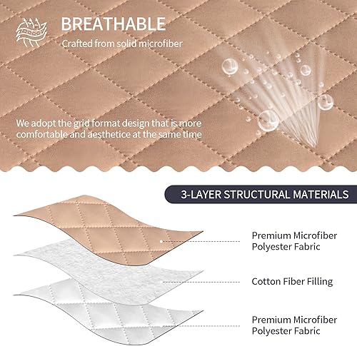 Miniatura 4 de Fundas reversibles para sofá, protector de muebles para perros (sofá, camellobeige)