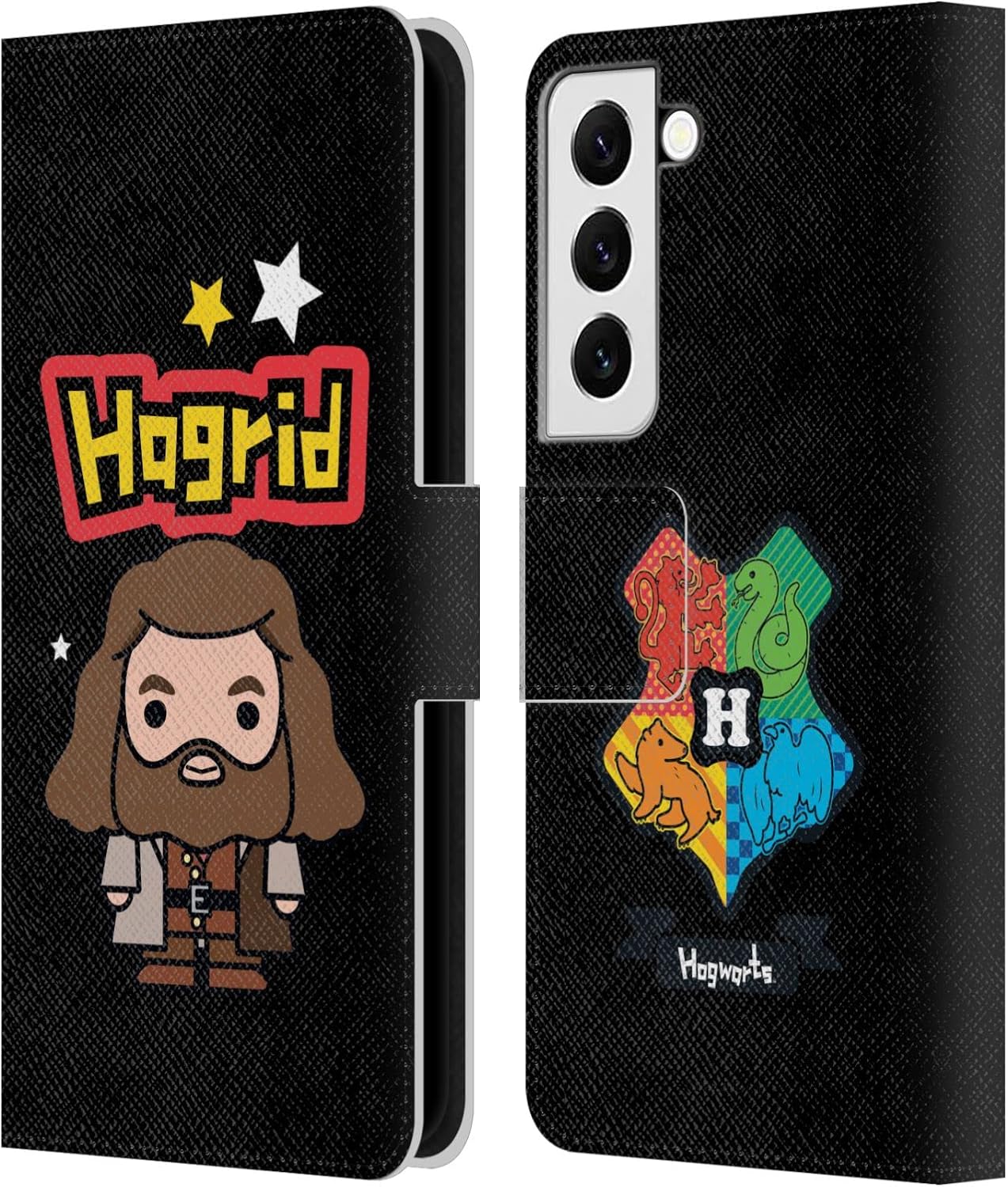 Head Case Designs Officially Licensed Harry Potter Hagrid Deathly Hallows XXVIII Leather Wallet Case Compatible with Samsung Galaxy S22 5G