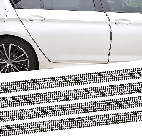 TOMALL Bling - Protector de puerta de auto con cristales antiarañazos, cristales para puerta de automóvil, accesorio para decoración interior y