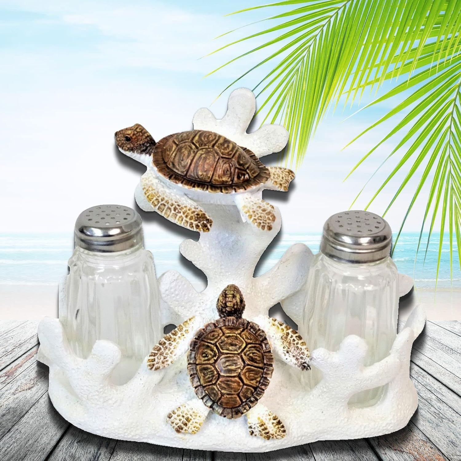 Nautical Sea Turtle Salt and Pepper Shakers Beach Décor