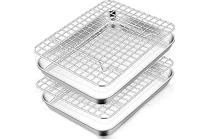 TeamFar Small Broiler Pan With Rack 9 x 7