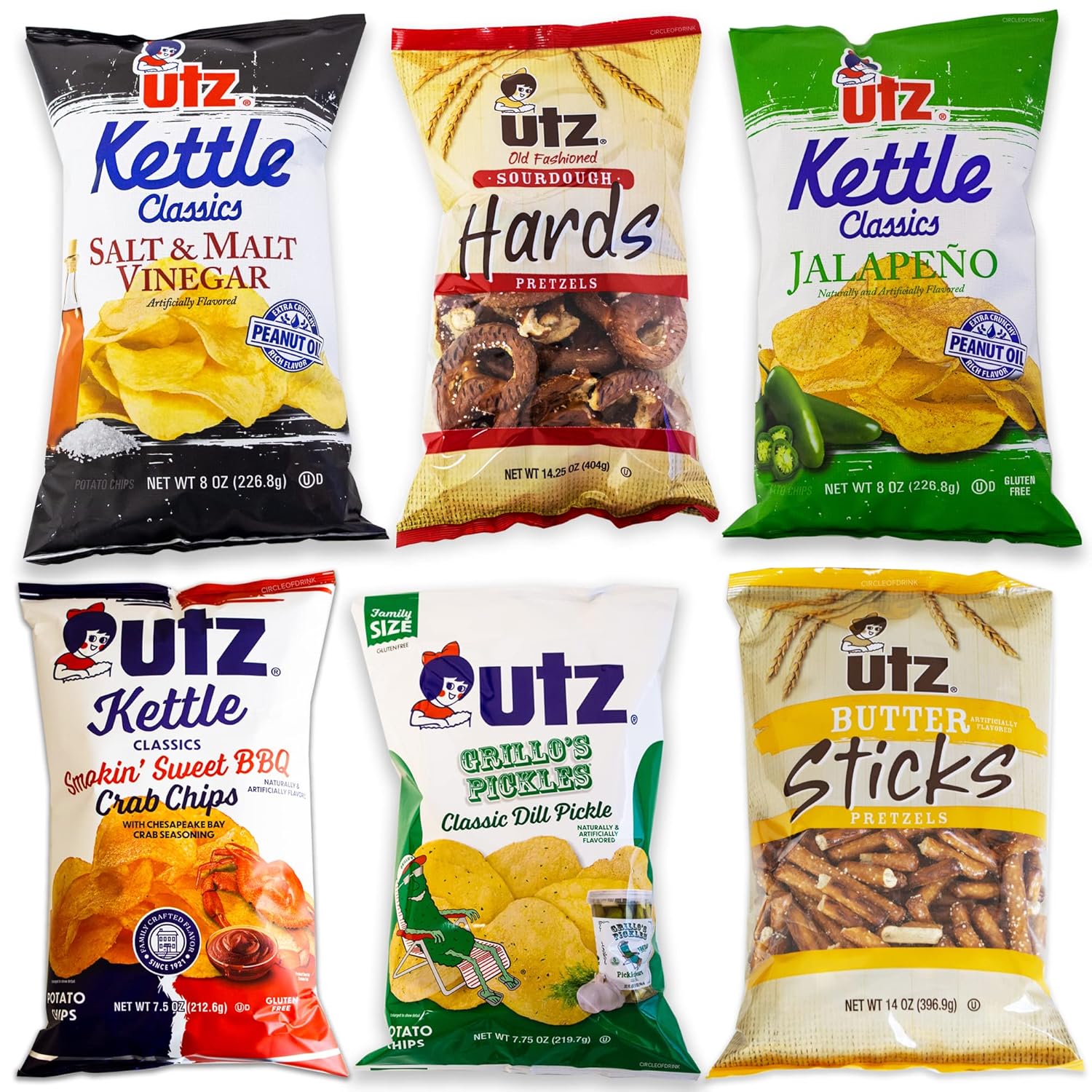 Utz Kettle Classic and Pretzel Variety Pack Salt & Malt