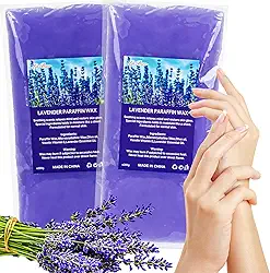 MAQIHAN Cera de parafina para mãos e pés - pacote com 2 refis de cera de parafina perfumada lavanda para a pele seca, hidratação nutritiva