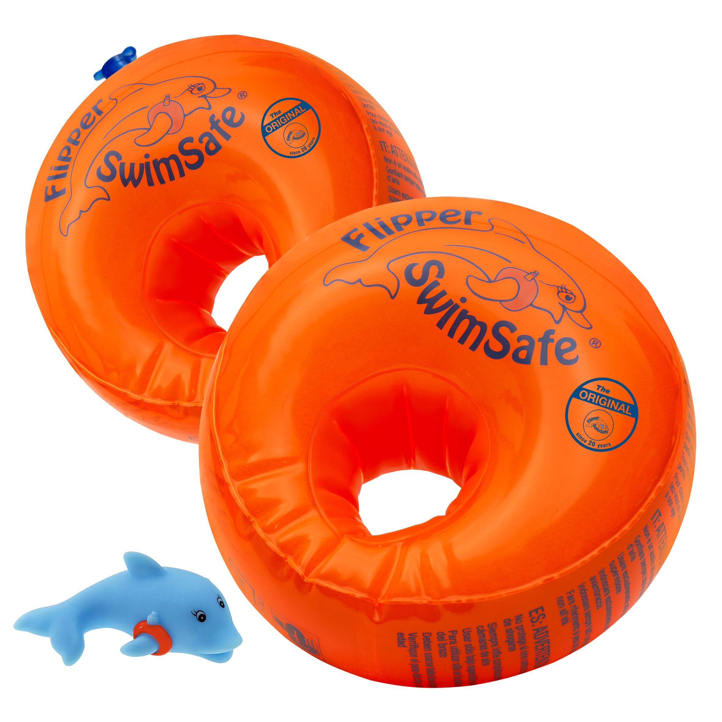 Flipper SwimSafe - Swimming Aid for Toddlers, Armbands with Unbreakable PE Foam Core for Swimming Learning, Test Winner Stiftung Warentest 05/2024
