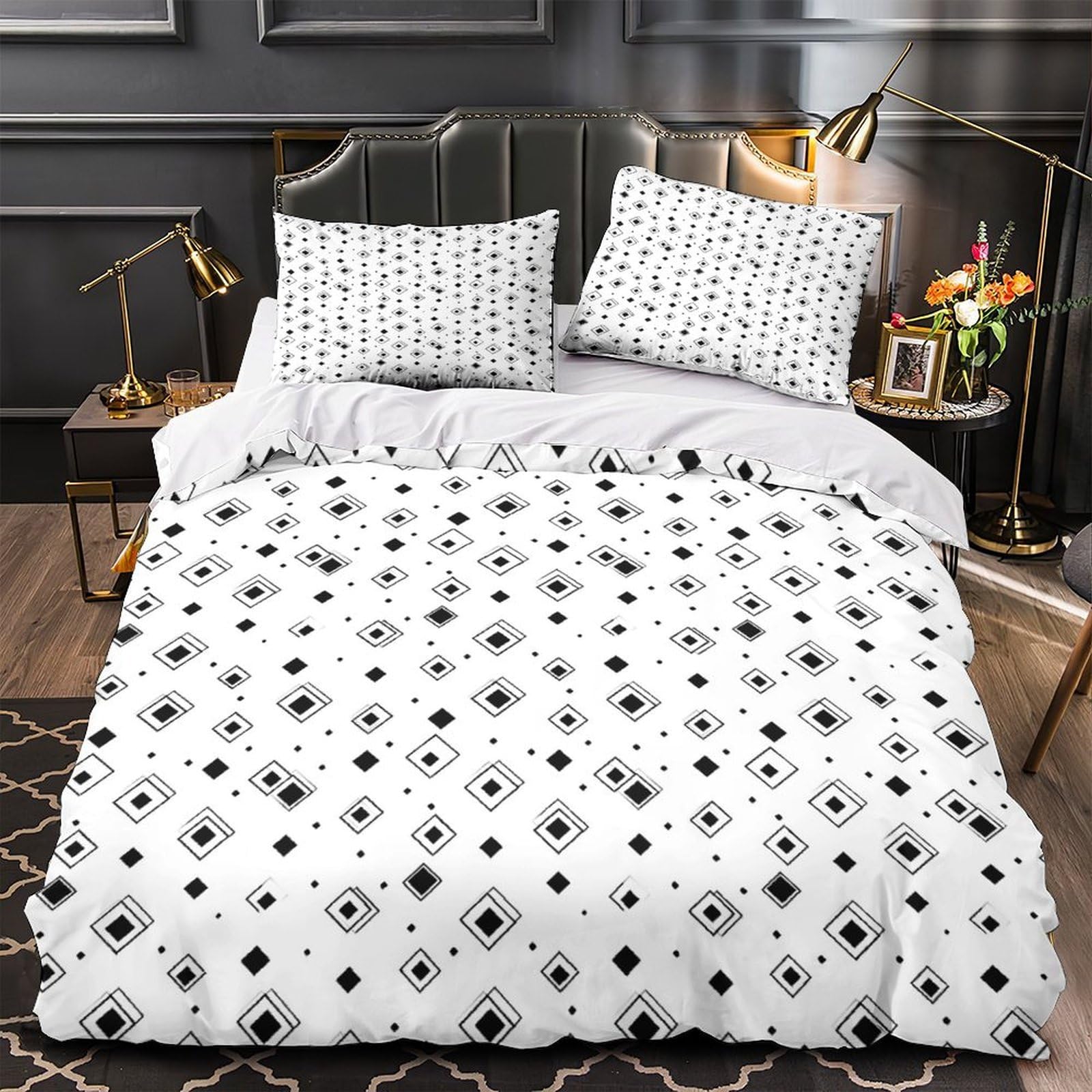 Parure de lit microfibre effet confortable 260x220 motif jeux dessinés main