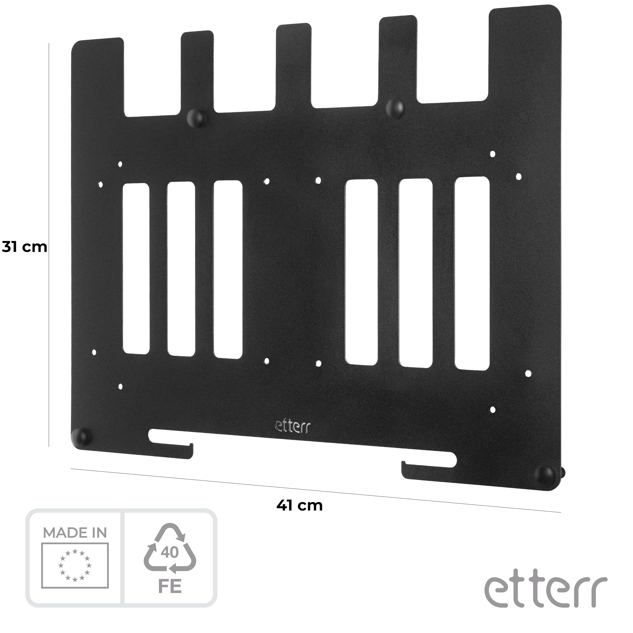 • Support métallique mural pour batteries et chargeurs Makita 18 V LXT • Compatible avec DC18RC et DC18RD • Station de charge • Panneau d'outils et crochet de perceuse