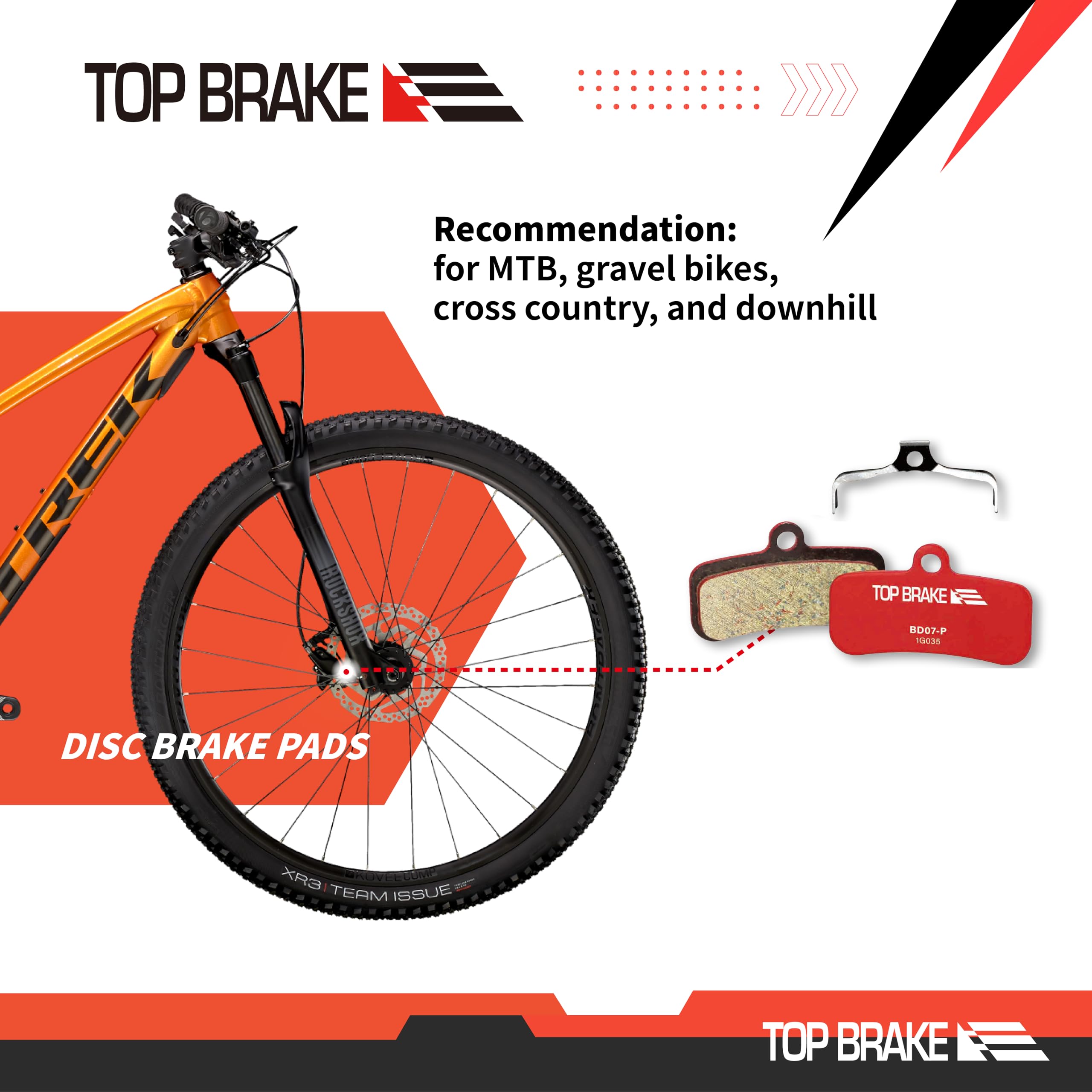 SOMMET 2 Coppie Pastiglie Freno V-Bike 70mm Con Dadi E Distanziali - Set Di 4 Ganasce Per Freni A V Bici