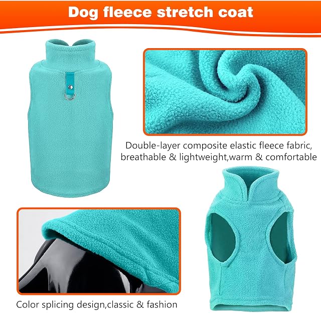 Foto 5 de 7 de PETCUTE Chaqueta y Chaleco de Forro Polar para Perros, A Prueba de Viento