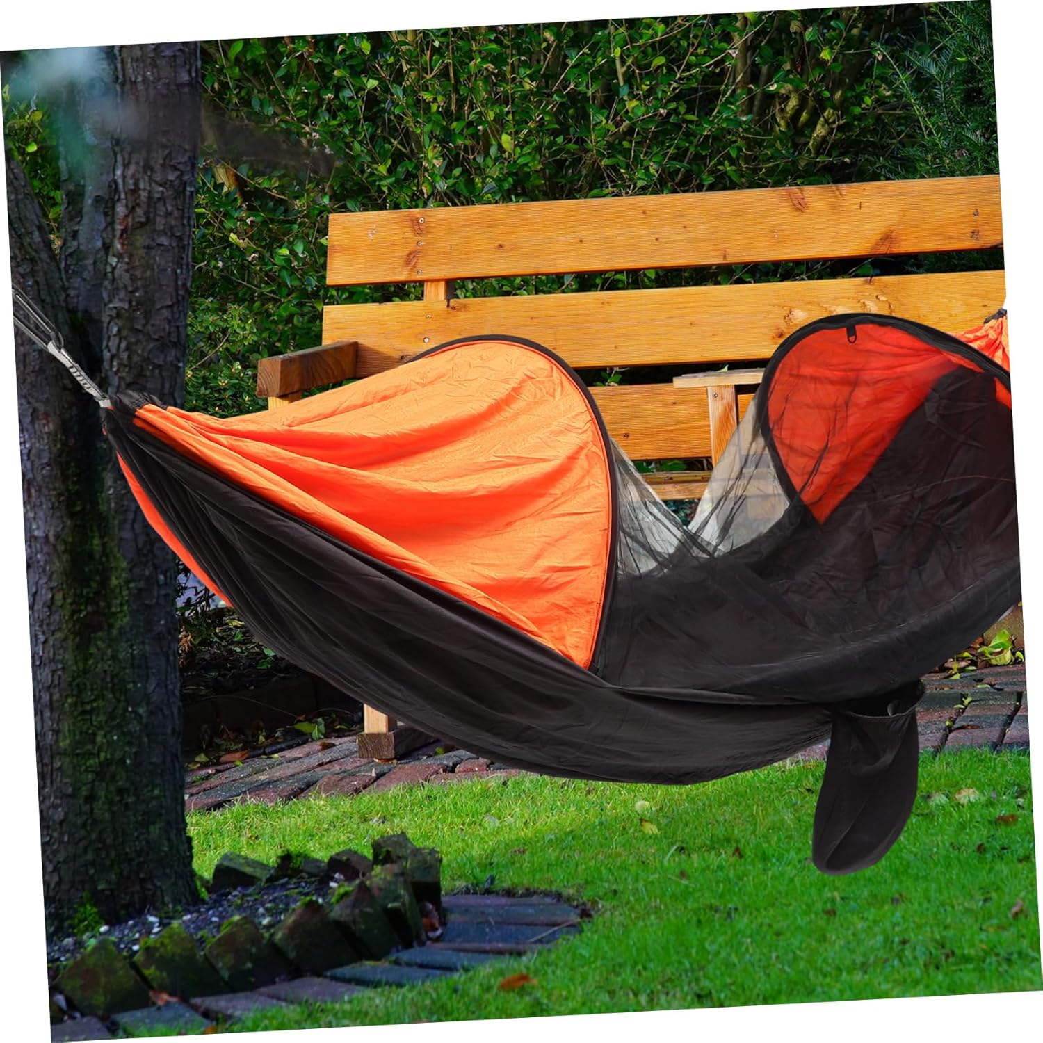 SUPVOX 1pc Portable Multi-Function Suspended Hammock Tent Mosquito Netting for Outdoor Camping Parachute for Hiking Picnics and Relaxation