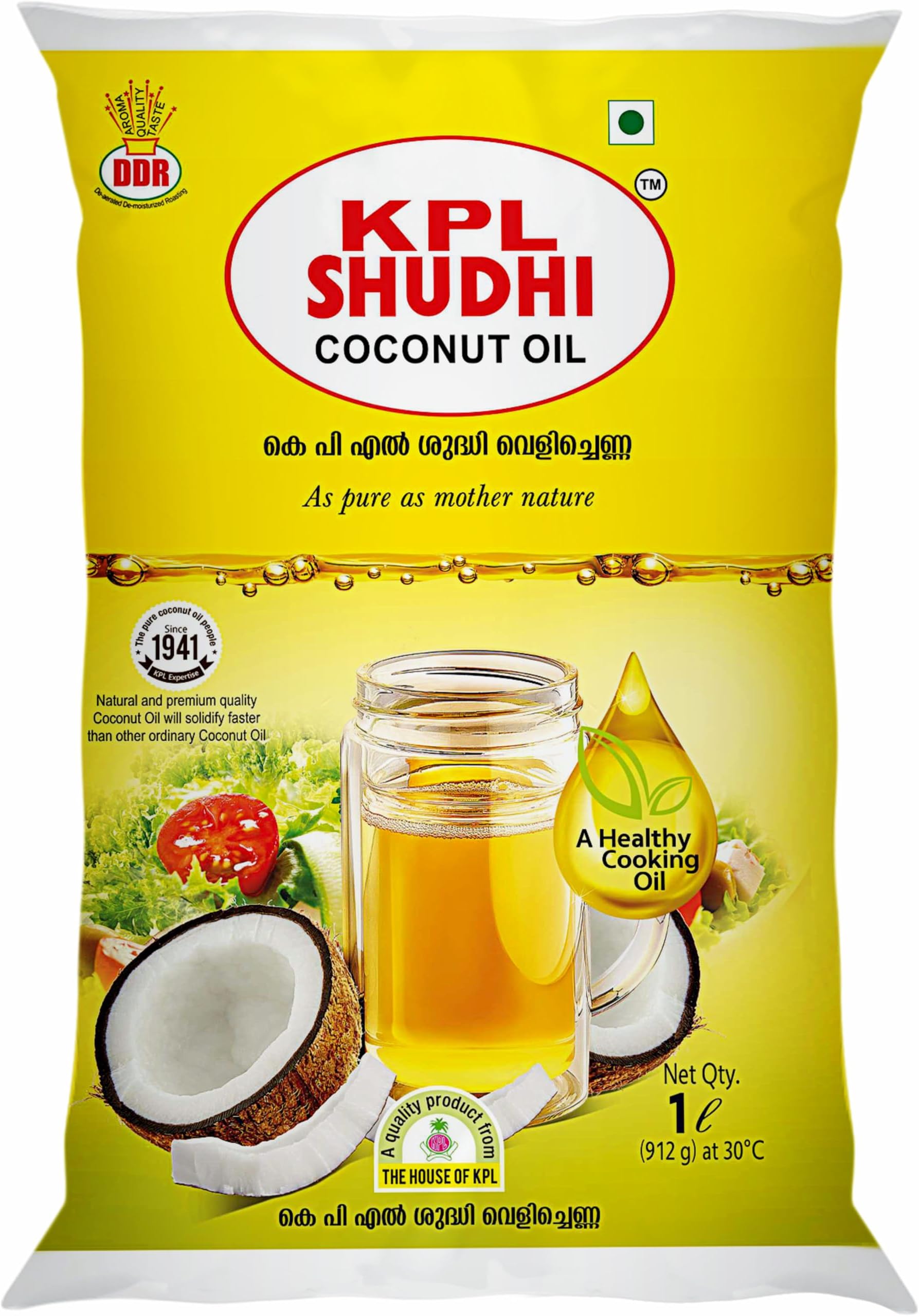 KPL Shudhi Coconut Oil - 1L Pouch