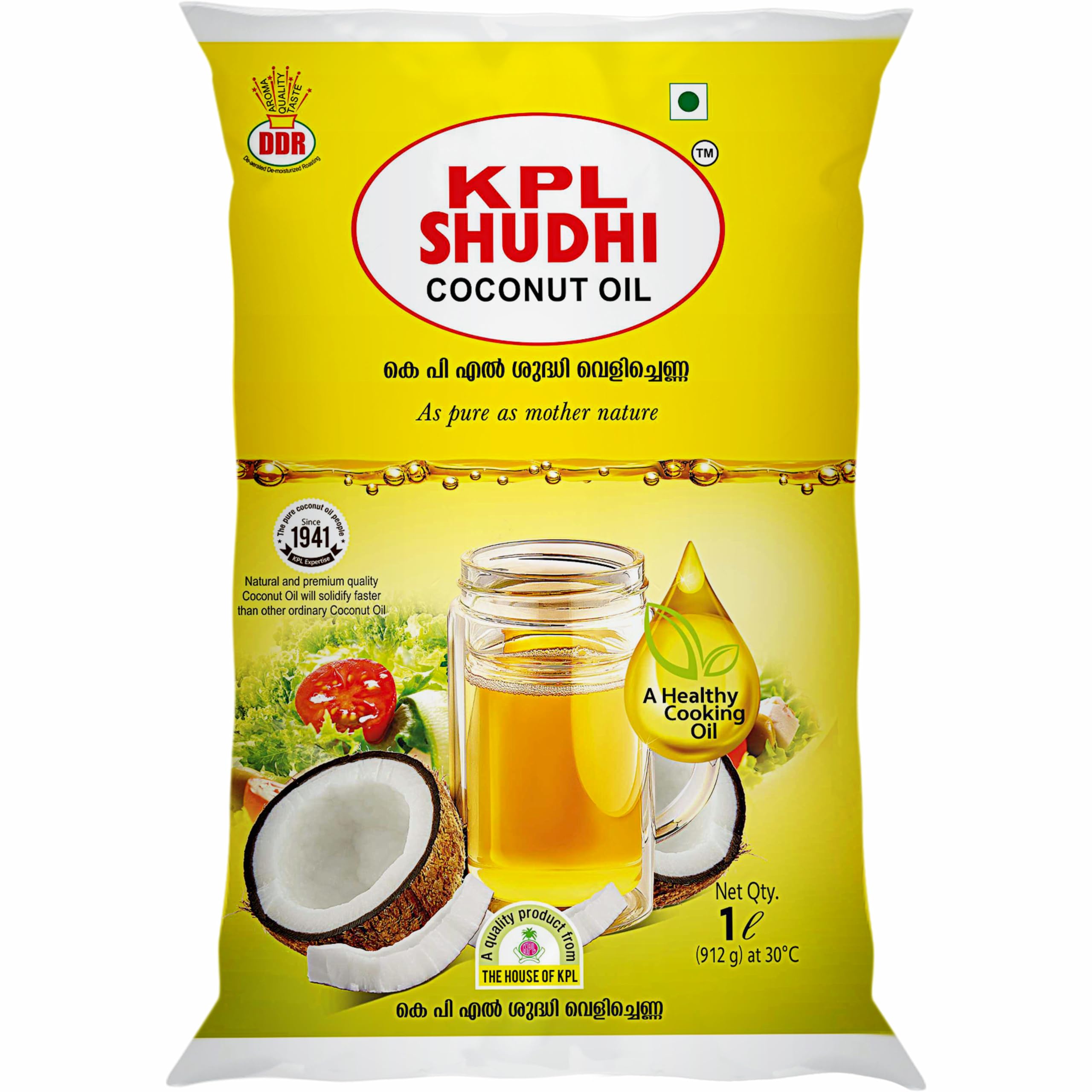 KPL Shudhi Coconut Oil - 1L Pouch