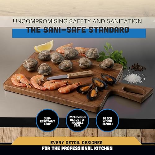 Miniatura 6 de Dexter-Russell - Cuchillo para chupar almejas de 3 pulgadas  S17  Hoja de acero al carbono con mango de madera de haya remachada  Fabricado en