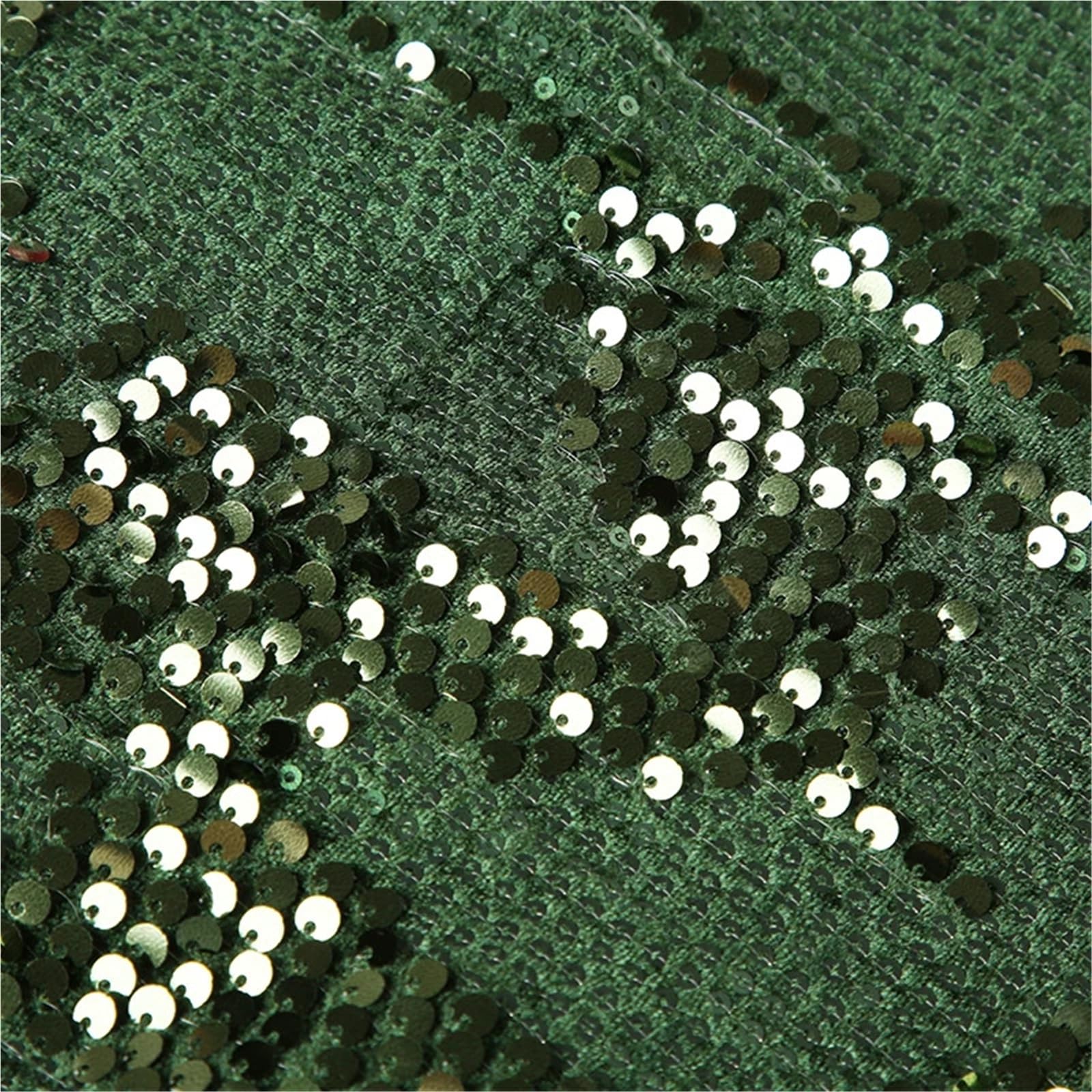 Top con Paillettes Top Corto Attillato Senza Maniche con Lacci e Paillettes for Feste estive da Donna, Stile retrò, Verde