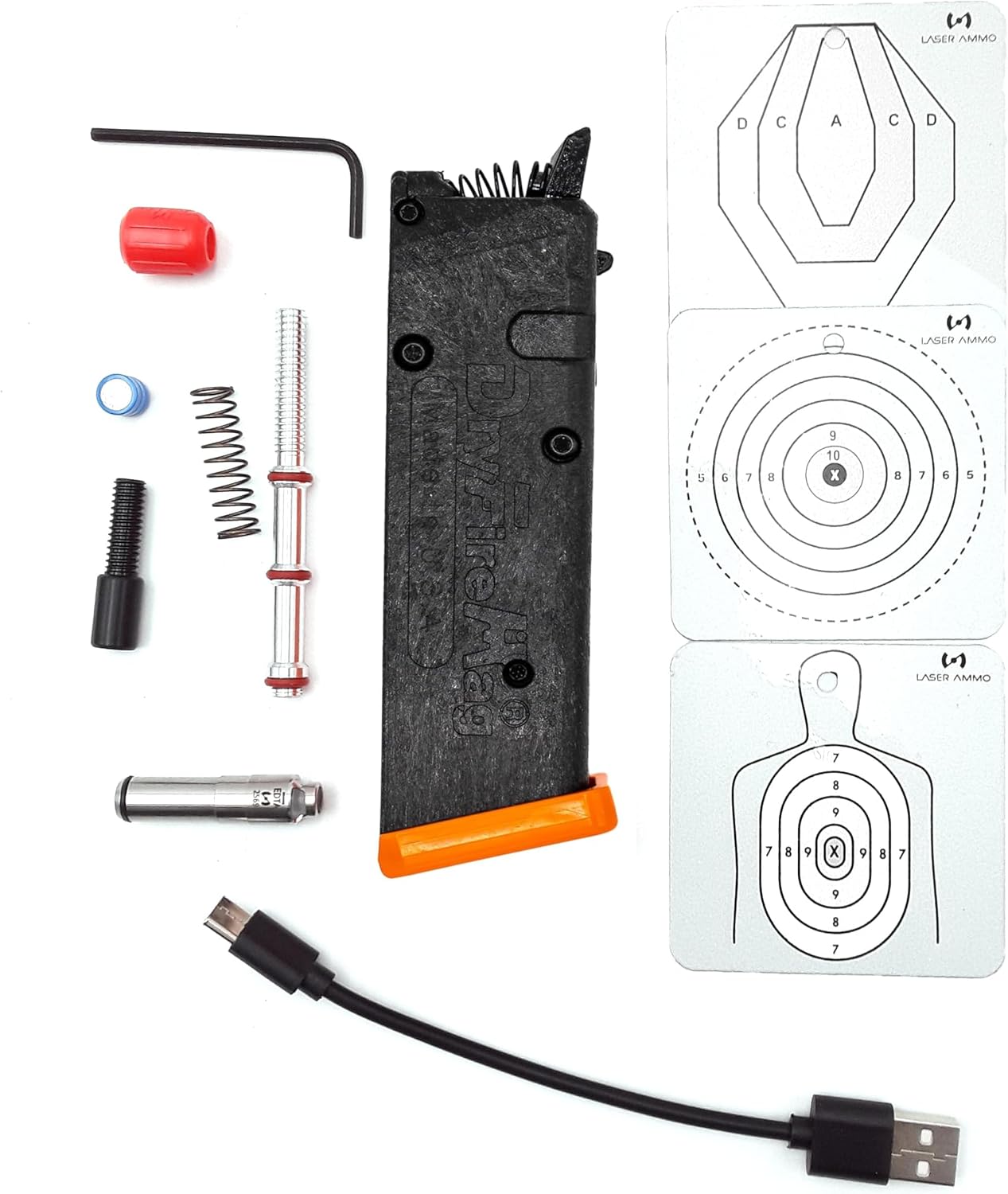 DRYFIREMAG + SureStrike Training Kit - Smart Dryfiremag with Surestrike 9mm Training Laser (Class 1, 3.5mW Maximum Output) (Choose from Red or Invisible)