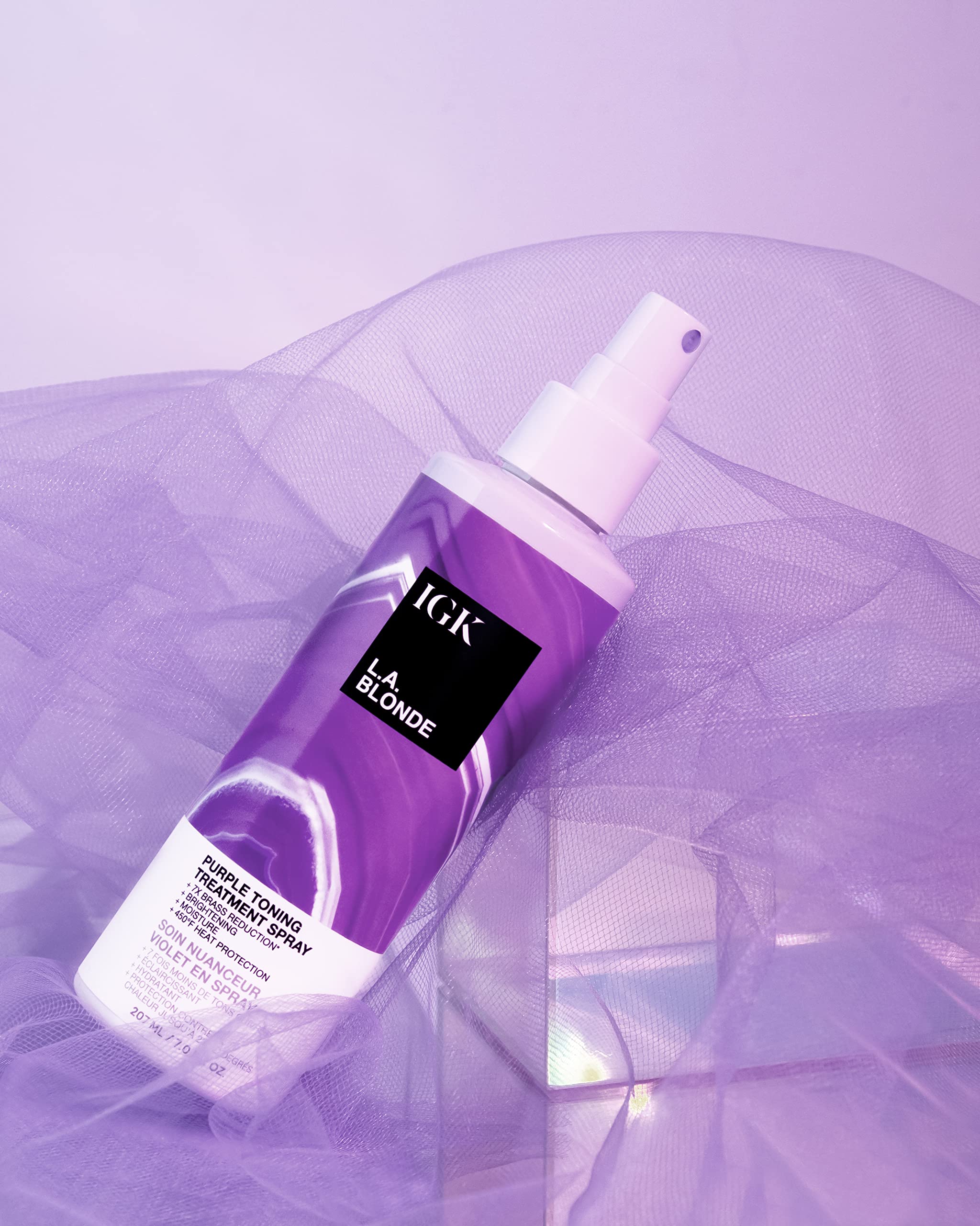 IGK BLONDE POP Purple Toning Conditioner | Brighten + Neutralize Brass | Vegan + Cruelty Free |