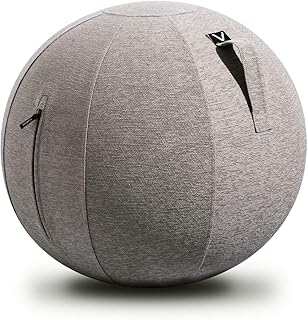Vivora Luno Exercise Ball Chair, Barley Cover, Chenille, Max Size (25 to 26 inches), for Home Offices, Balance Training, Yoga Ball
